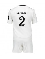 Real Madrid Daniel Carvajal #2 Domácí dres pro děti 2024-25 Krátký Rukáv (+ trenýrky)